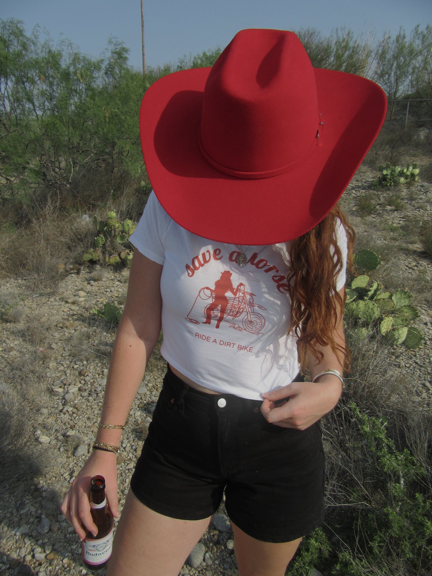 Ride a Dirt Bike Crop Tee